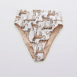 Aerie High Cut Cheeky Bikini Bottom NWT